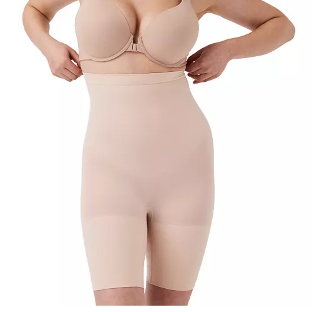 SPANX Higher Power High Waisted Shaper Short,Soft Nude ,1X - Picture 2 of 12